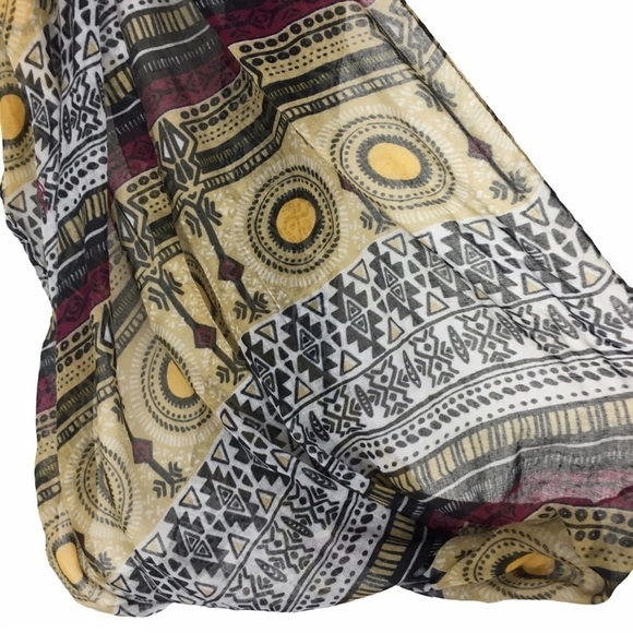 CAPELLI Scarf Infinity Aztec Southwestern Boho Sheer Lightweight Mudcloth Style - Picture 5 of 10